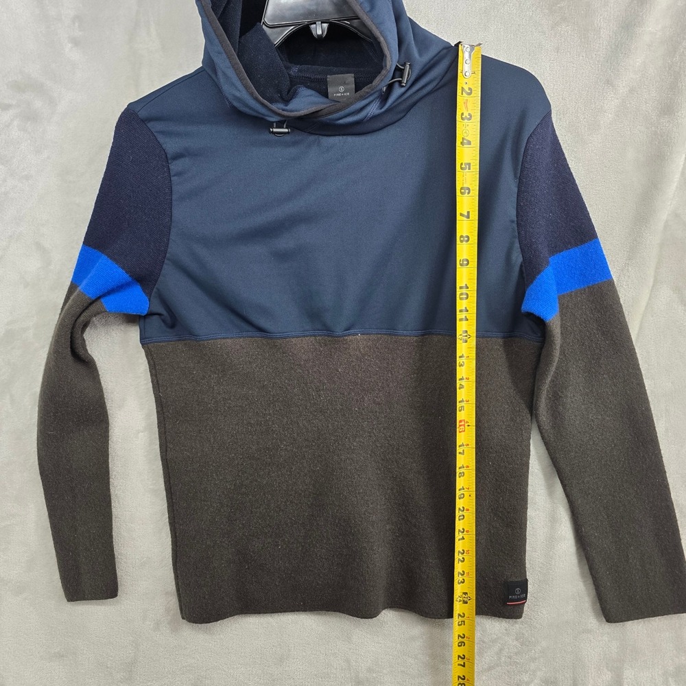BOGNER FIRE+ICE Men's Blue‎ Brown Wool Blend Hoodie Long Sleeve Sweater Large - Picture 6 of 9